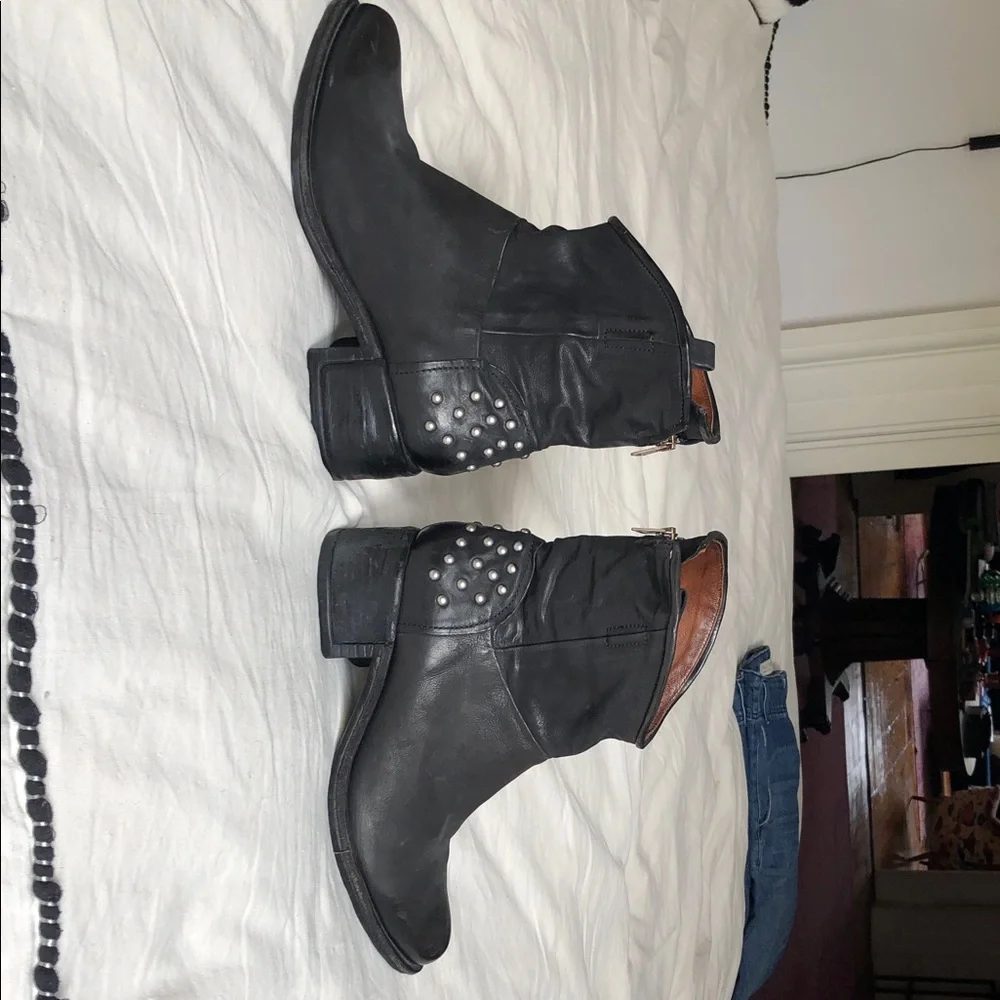 AS98 NWT Studded Leather Ankle Boots Size 11 EU42 - Picture 7 of 13
